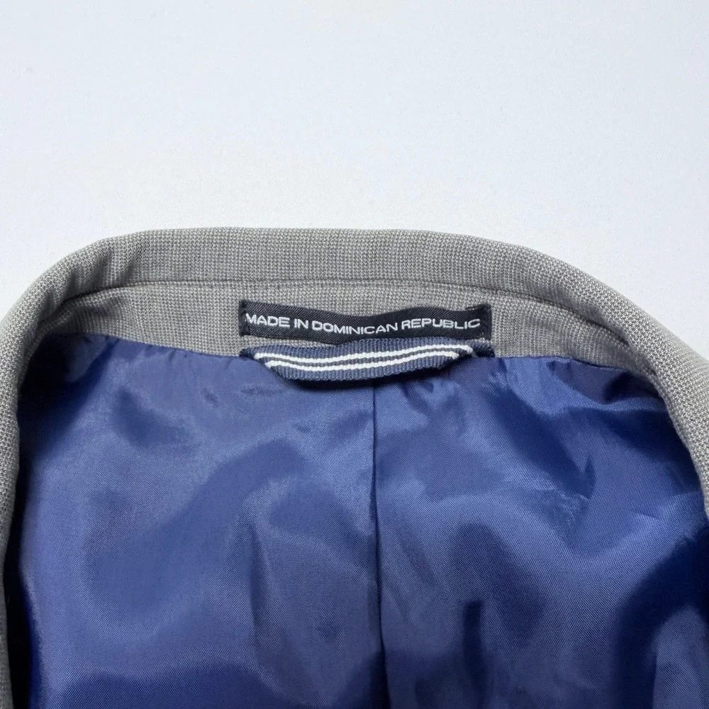 Nautica Mens Gray Two Button Blazer Sport Coat Jacket  50R